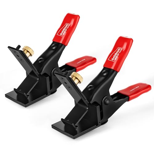 Goldblatt RED 1 Pair XL JAG Clamp, Mason Line Clamps for Bricklaying