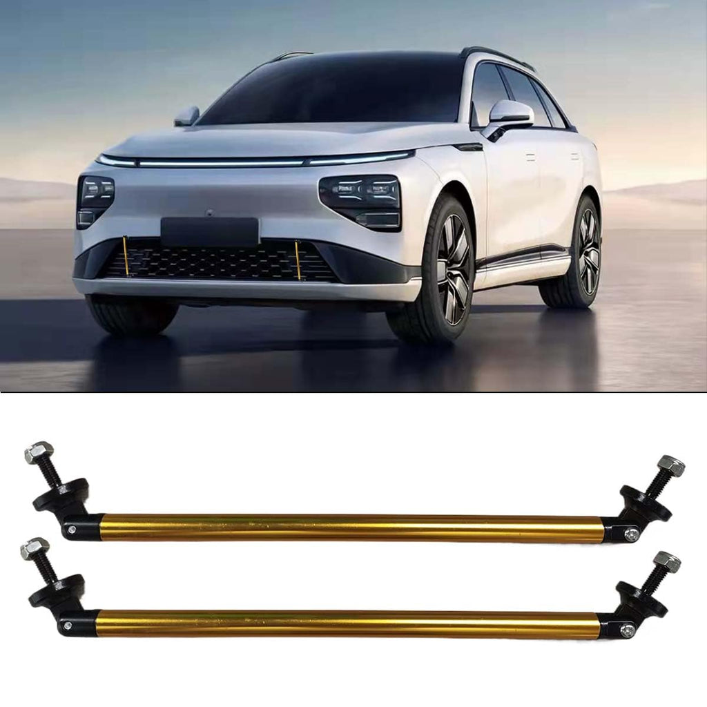 2PCS 11.42'' Splitter Strut Rods, Car Bumper Strut Rods, Front Lip Rod Protector Splitter, Adjustable Tie Support Bars, Lip Bumper Splitter, Universal Splitter Diffuser Strut Rods (Gold) Gold