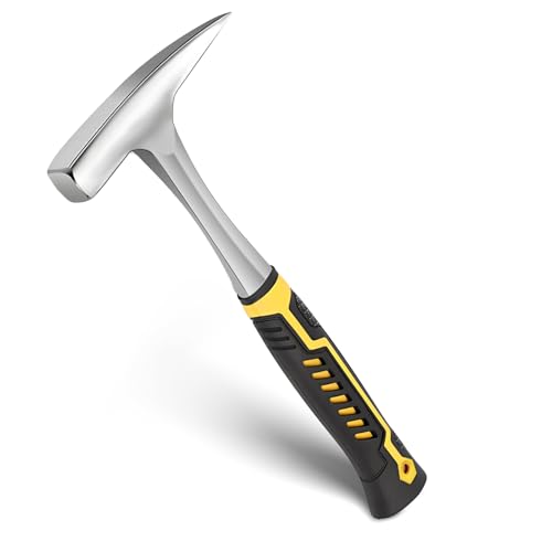 SLNIHAMS Tinner's Hammer, 18oz Sheet Metal Hammer Tools, Hvac Tool Tinners Hammer with Forged Steel Construction and Shock Reduction Grip, Sheet Metal Hammers, Welding and Chipping Hammer