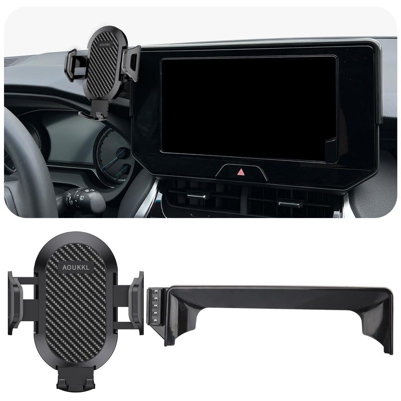 Car Phone Holder Fits for Toyota Venza XU80 LE XLE 2021-2023 Accessories(Only fit for 12.3-Inch Screen),Thick Cases Friendly,Cell Phone Mount for 4.7-7 in Phones