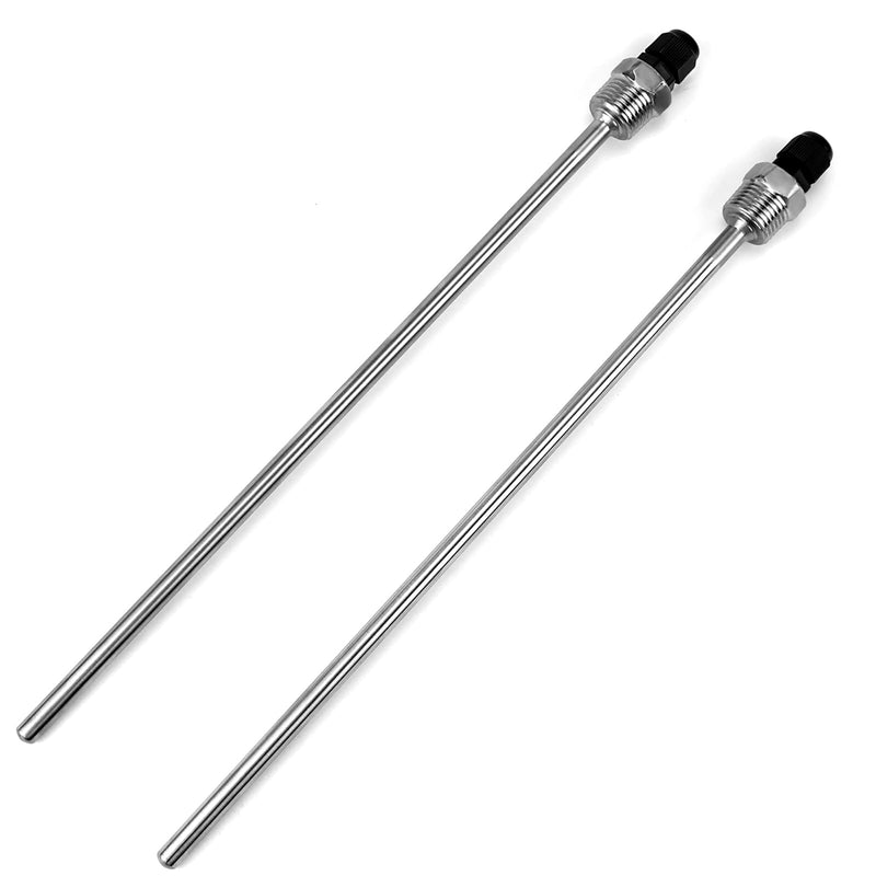 Pack of 2 immersion sleeves 1/2 immersion sleeves 304 thread | 300 mm, stainless steel immersion sleeve, it is often used in solar panels, water tanks, blind pipes etc