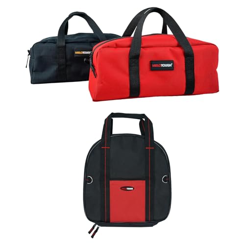 MELOTOUGH Utility Rudded Tool Bag+Jumper Cable Bag with Extra Pockets