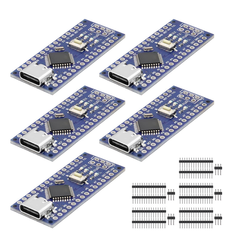 Nano Module with CH340 Microchip, 5 V/16 MHz Nano Board Compatible with Arduino IDE (Type C Port) Pack of 5 5 PCS Type C port