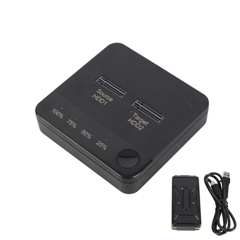 M.2 SSD Duplicator, Hard Drive Cloner Dual Bay and Dock Offline 1Gbps Reading Writing USB C to SATA Docking Station for B Key/B M Key Old SSD Data Transmission Size 2230 22242 2260 2280 22110