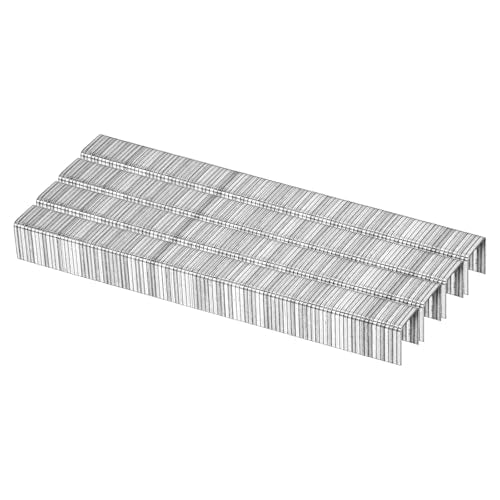 uxcell 10000Pcs 20 Gauge Narrow Crown Staples 7/16" x1/2", Galvanized Steel White 7/16"x1/2" 10000