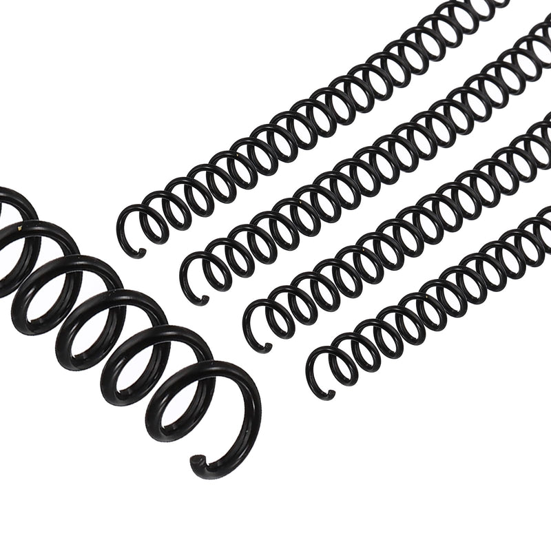 PATIKIL 8mm(5/16") Plastic Spiral Binding Coils, 100 Pcs Binding Spirals 40 Sheet Capacity 4:1 Pitch Binding Spirals for Binding Paper Sheets, Black 8mm(5/16")