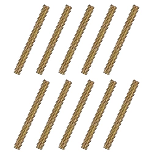 uxcell 60pcs Fully Threaded Rods 5/16 x 3 Inch All Thread Studs Long Threaded Screw Carbon Steel for Furniture Garden Railing Mounting Assembly Fastening Frame Connection Color Zinc 60