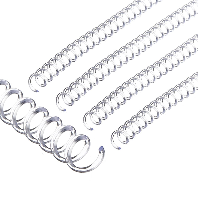 PATIKIL 6mm(1/4") Plastic Spiral Binding Coils, 20 Pcs Binding Spirals 30 Sheet Capacity 4:1 Pitch Binding Spirals for Binding Paper Sheets, Transparent 6mm(1/4")