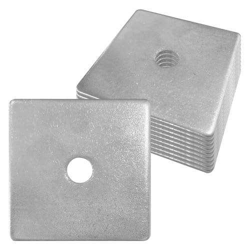 10 Pcs Square Plate Washers 3/8" (ID) x 2.4" x 2.4"