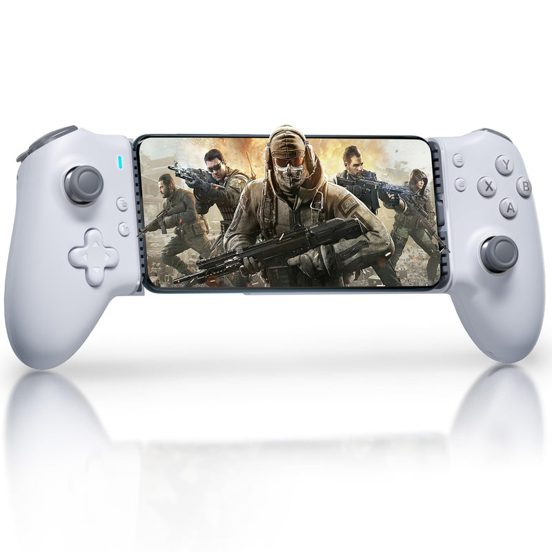 EasySMX M15 Mobile Gaming Controller for Android/iPhone 15 Series,Android Controller with Hall Trigger/Joysticks for Play Minecraft,COD White