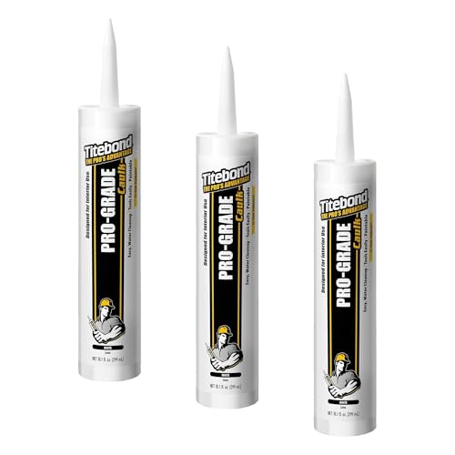 Titebond 10.1 Oz. Pro-Grade 7401 Acrylic Latex Water-Based Caulk - White (Pack of 3) 10.1 Oz. (Pack of 3)
