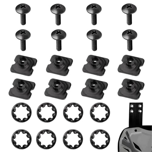 16pcs Set Football Backplates Screws Hardware, Metallic Chicago Screws Include Truss Head Slotted Fasteners Washers Gaskets Suitable for Adults and Teenagers