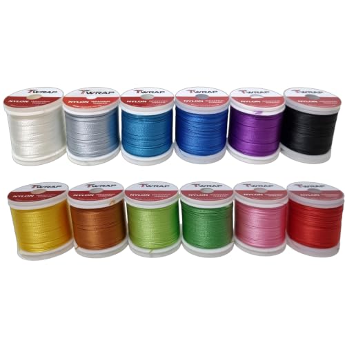 Lot of 12ea Nylon Rod Wrapping Threads A,C,E Size (JK Series) (JK005 (A Size) JK005 (A Size)