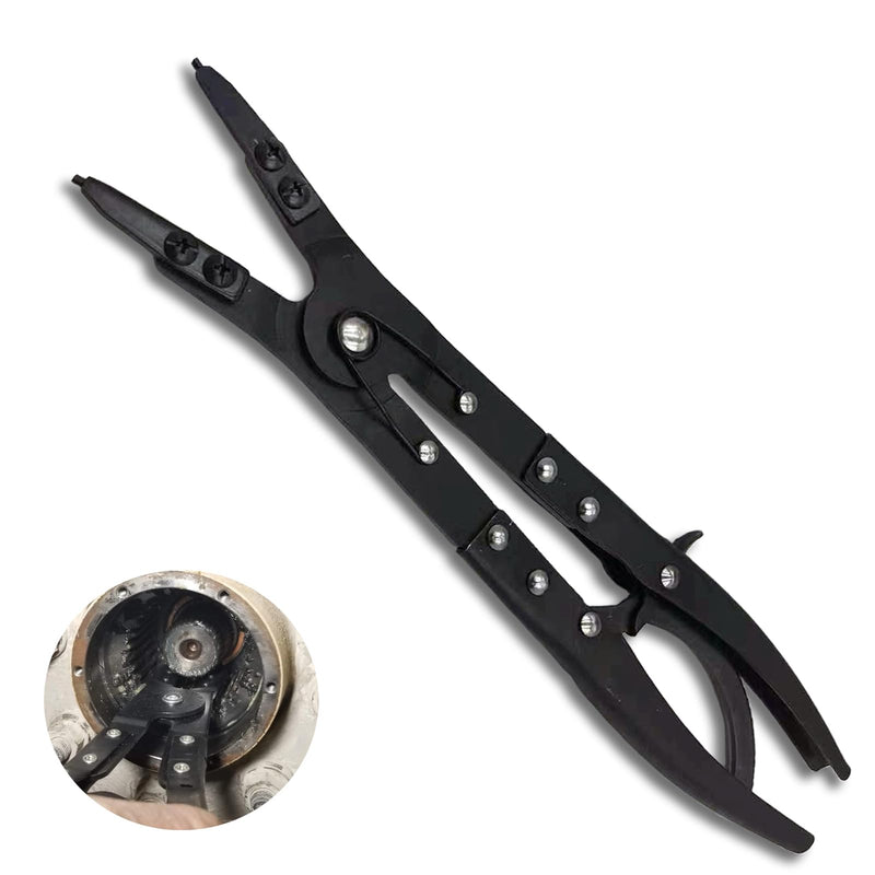 38700 Spindle Snap Ring Pliers Compatible with Ford 2007-2020 F-250 350 450 550 Super Duty 4WD Pickups, 12in Heavy Duty Internal External Snap Ring Pliers with Ratchet Locking Design