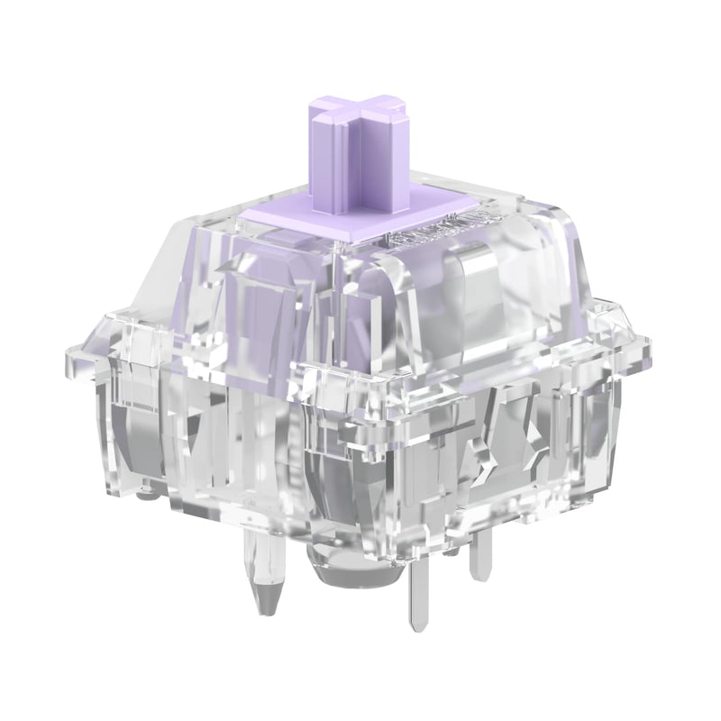 Glorious Gaming - Mako Ultralight Switches (110 PCS) Tactile Switches for Gaming and Typing, Clear Design for Max RGB, Pre Lubed, for Hotswappable Mechanical Keyboards with 5-pin sockets