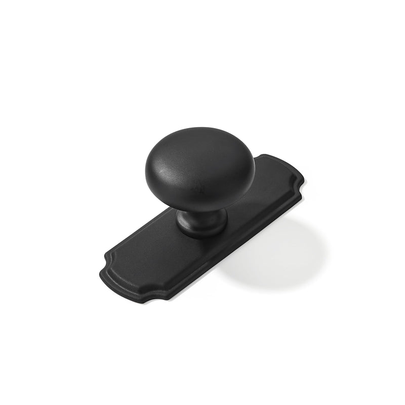 khtumeware 10 Pack 1-1/4 inch Backplate for Cabinet Knobs Matte Black Drawer Knobs Cabinet Hardware Vintage Aged with Backplate 10-Pack