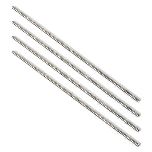 Stainless Steel Fully Threaded Rod, 1/2" -13 Thread Size, 12" Length, Right Hand Threads, 4 Pieces 1/2"-13