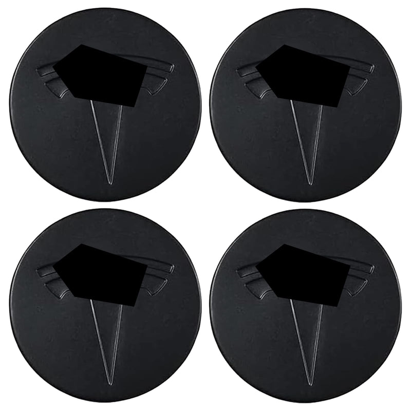 Wheel Center Cover for Tesla Model 3 Model Y,56mm Hubcaps Wheel Rim Cover Tesla Center Caps Hubcaps,Matte Black Emblem & Matte Black Background