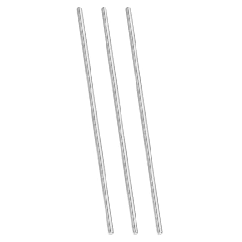 PATIKIL 1/2"-13 UNC 304 Stainless Steel Fully Threaded Rod, 3Pcs 15.7" Length Long Threaded Screw Right Hand Threads All Threaded Rod Studs for Anchoring Bolt, Clamps, Hangers and U-Bolts 1/2"-13 x 15.7" 3