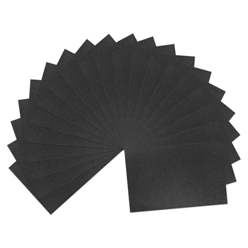 HARFINGTON 20pcs Sandpaper 80 Grit 18 x 12 Inch Silicon Sanding Sheets 20