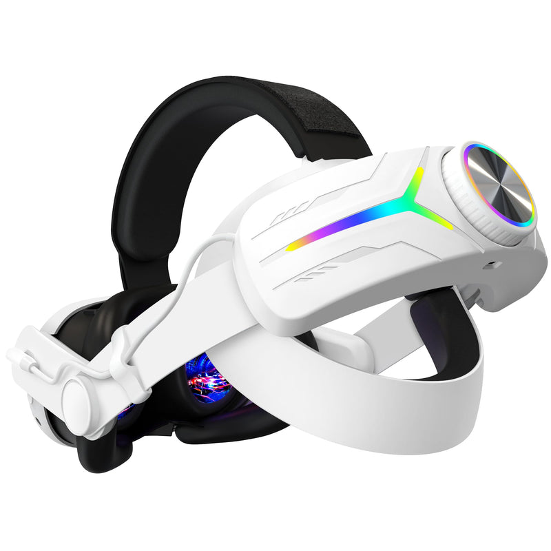 RGB Comfort Battery Head Strap 12000mAh Compatible with Meta Quest 3S, NOT Compatible with Quest 3 12000mah-Q3S