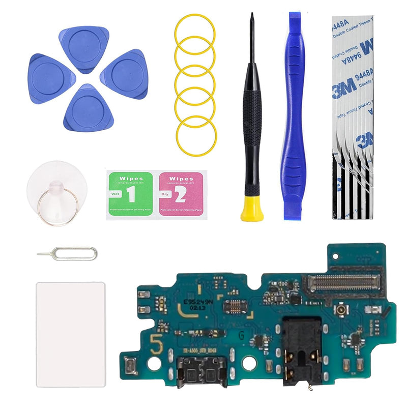 Charging Port Replacement Kit Compatible with Galaxy A50, Dock Board USB-C Connector Only for A50 SM-A235F SM-A235F/DS, with Toolkit
