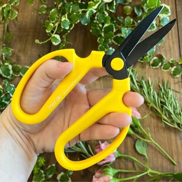 Garden Pruning Shears Scissors Carbon Steel Blades 7.6 Inch Craspedia - Yellow 7.6 inch Yellow