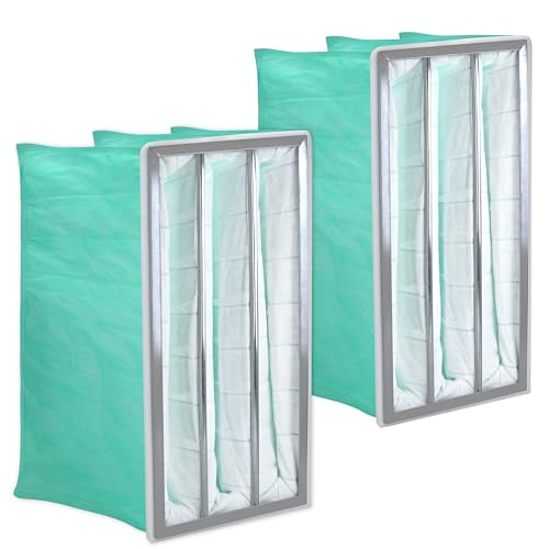 2 PCS MERV 14 Synthetic Pocket Air Filter, 24"x12"x12"（708733）