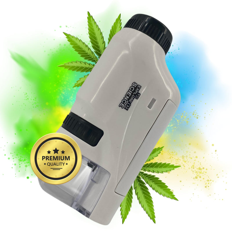TronicXL Grow Pocket Microscope 60x - 120x Magnifying Glass Microscope for Trichome Harvesting Accessories for Growbox Grower Harvest Aid Testing Measuring Device Pests Mushrooms