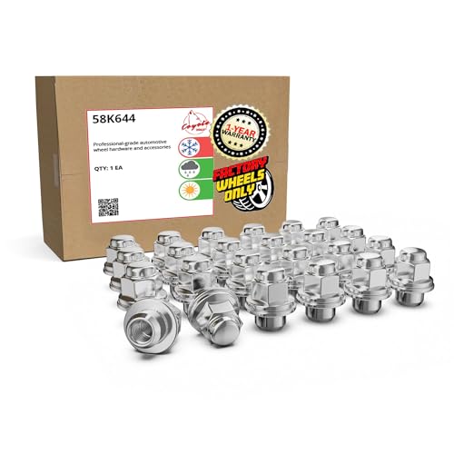 Wheel Accessories Parts 24 Pcs M12x1.25 12x1.25 Thread OEM Factory Style Lug Nuts 1.45" Long Chrome 13/16" 21mm Hex 40224-JK00A 611-294 Fits Nissan Frontier Titan (Non XD) X-Terra