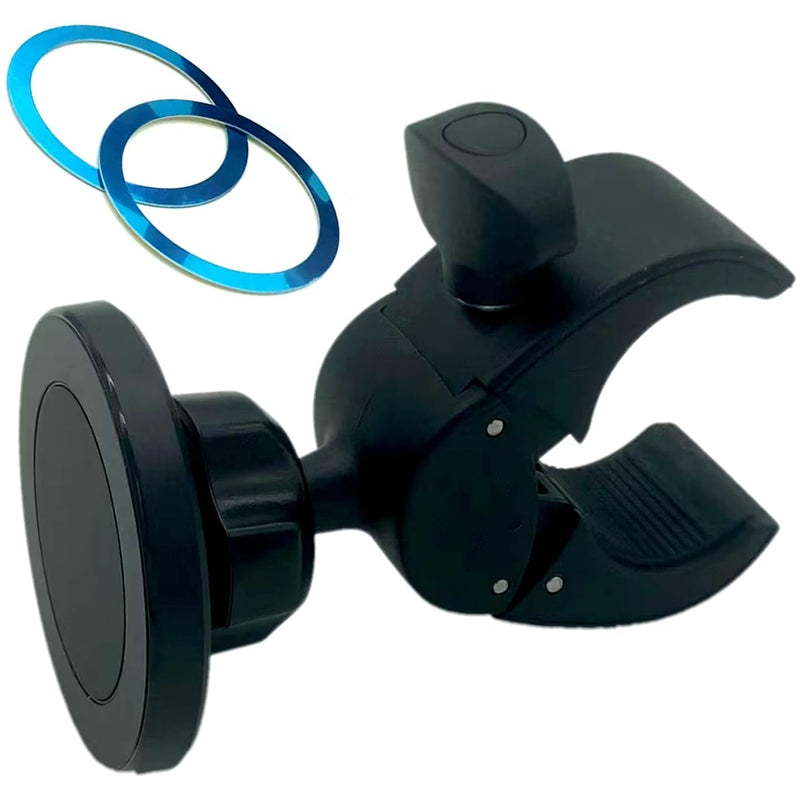 Magnetic Cell Phone Holder Mount for Stationary Exercise Bike,Treadmill,Gym Fitness Equipment,Golf Cart,Golf Trolley Push/Pull Carts,Stroller,Compatible with MagSafe & All Smartphones,Stable