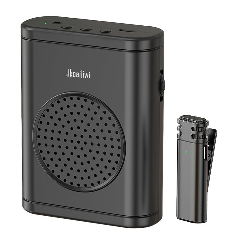 Voice Amplifier Wireless Microphone, Portable Teacher Microphone for Classroom with Bluetooth, Portable Speaker PA System Wireless Lapel Mic for Elderly/Yoga/Meetings/Speeches/Tours Guide