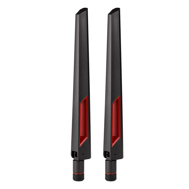 Superbat WiFi 6 6E Tri-Band Antenna 2.4GHz 5GHz 6GHz RP-SMA Male Omni-Directional Antenna - 2-Pack for Router PC Desktop PCIe WiFi Card IP Security Cameras USB Adapter no base