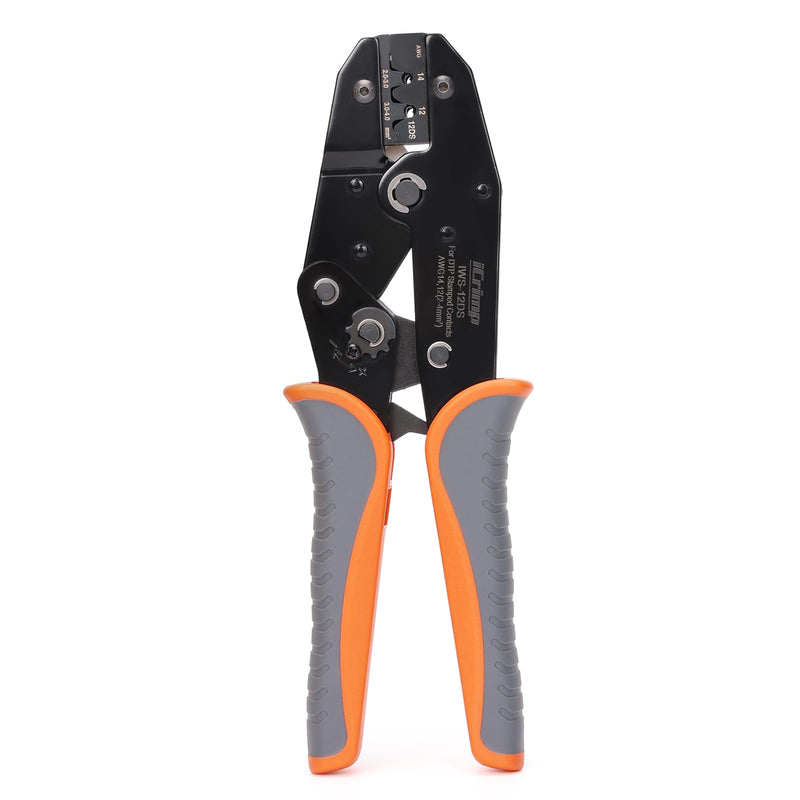 iCrimp Ratchet Deutsch Crimp Tool for DT Connector, Deutsch Open barrel Terminal Wire Crimping Tool for AWG14,12 IWS-12DS DT Crimper AWG14,12