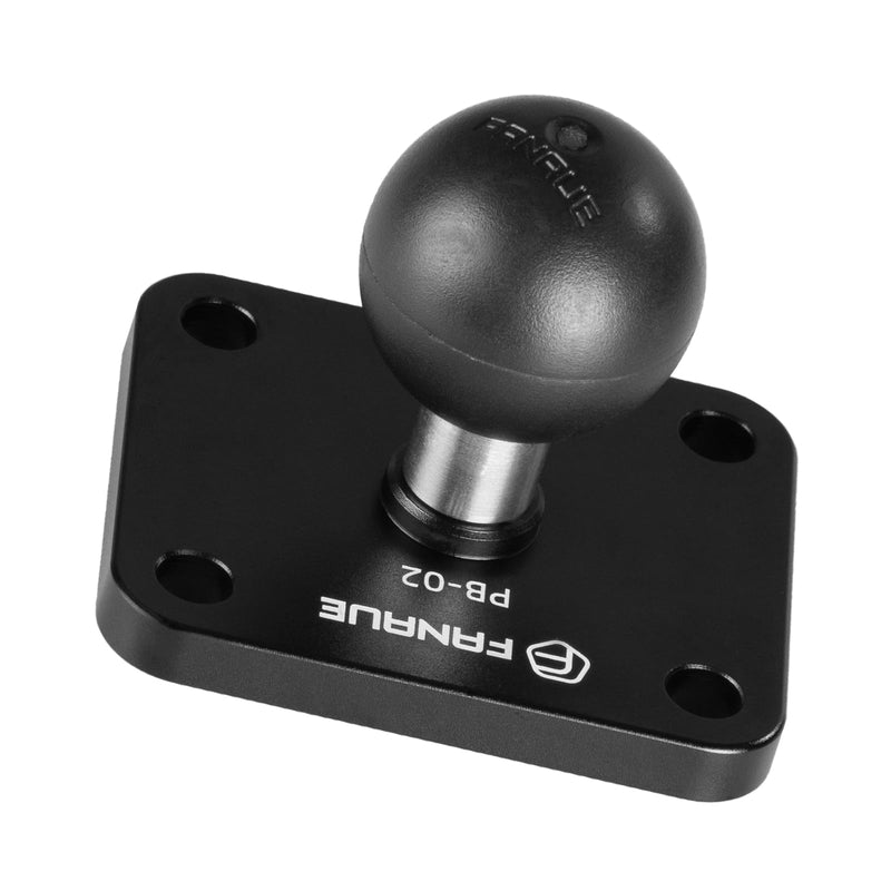 FANAUE Aluminum1'' Ball Mount Base with 4-Hole AMPS Square Plate and 1" Ball Adapter Compatible B Size Double Socket arm and Bike Motorcycle Phone Holder