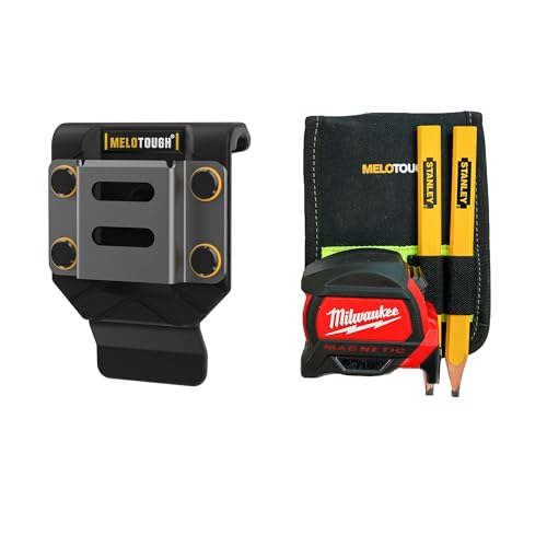 MELOTOUGH Drill Belt Clip + Tape Measure Holder with Drill Bit Tote