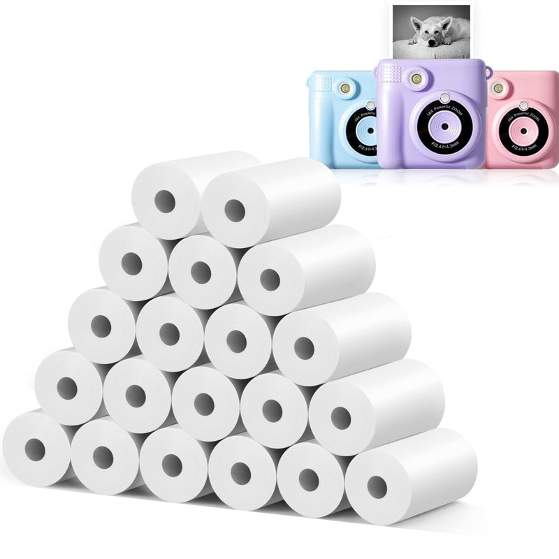 20-Pack MIARALA Instant Print Camera for Kids Refill Print Paper, HD Paper Camera, Kidizoom Print Camera Paper Refill for Most Kids Instant Camera 20 Rolls