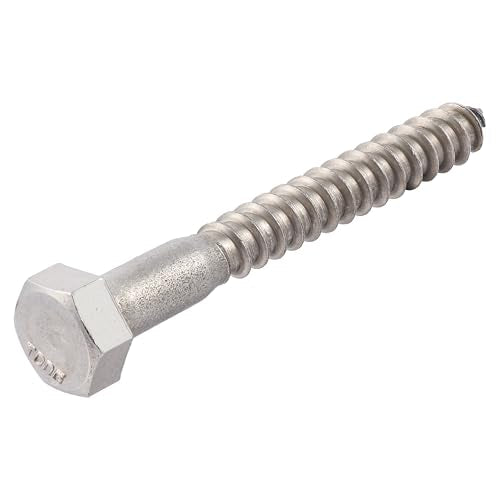 3/8 x 5 Stainless Lag Bolt (25-Pack) 18-8 Stainless Steel, Heavy Duty Hex Wood Lag Screw, ASME B18.2.1 Commercial/Industrial Grade by Makers Bolt 3/8 x 5 (25 pack)