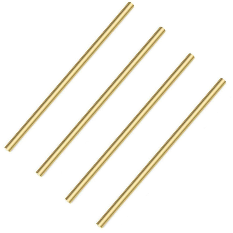 4PCS 3/8 inch Solid Round Brass Rod Lathe Bar Stock Kit for DIY Craft Tool, 9.5mm / 3/8 inch in Diameter 12 inch in Length 3/8 Inch - 4PCS