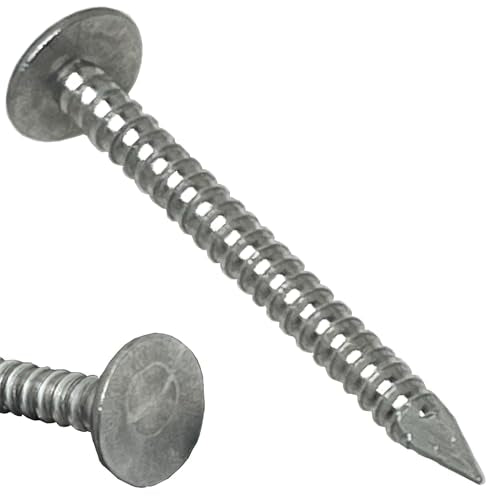 (1000) 1.25”-RING SHANK ALUMINUM - ROOFING SIDING NAILS - Vinyl & Aluminum Siding & Facia Trim Nail – Aluminum metal secure holding Ring Shank nail – 1.25 in 1000-Pack