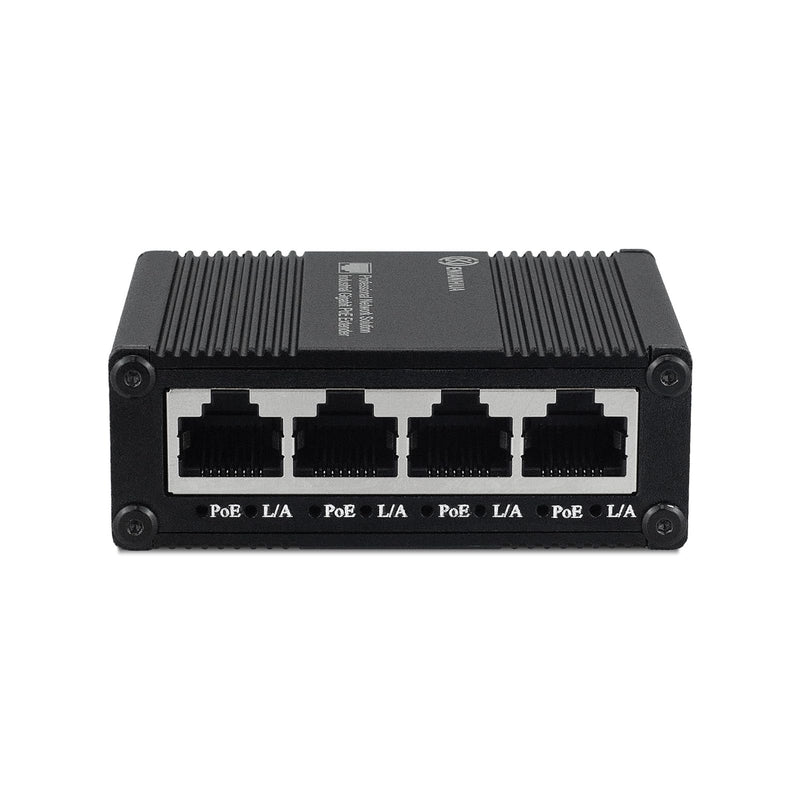 Mini Gigabit PoE Extender, IEEE802.3af/at/bt Network PoE Switch Signal Extender, 10/100/1000Mbps, Support PoE Network Extension 100m(328ft), Plug and Play, for Security Systems IP Camera