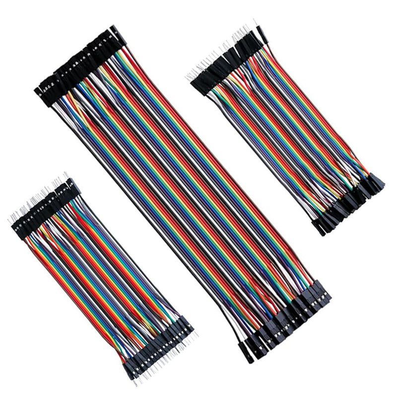 120pin Jumper Wire 40 x 10 cm, 40 x 20 cm, Male to Female, 28AWG | Female to Female Jumper Wires Breadboard, Cable Jumpers 28AWG Wire Bridges for M2M/F2M/F2F Arduino