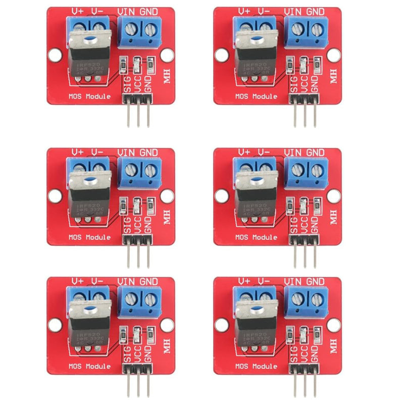 MOSFET Driver Module 3.3 V / 5 V Pack of 6 | MOSFET Driver Modules PWM Driver Boards LED Output 0-24V Button Drive