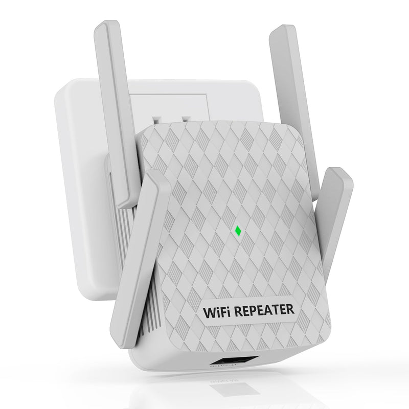 WiFi Extender Signal Booster, Internet Wireless Repeater for Home Coverage up to 10000sq.ft and 35 Devices, 1200Mbps WiFi Booster with Ethernet Port, Dual Band 2.4G/5G, 4 Antennas (Grey)