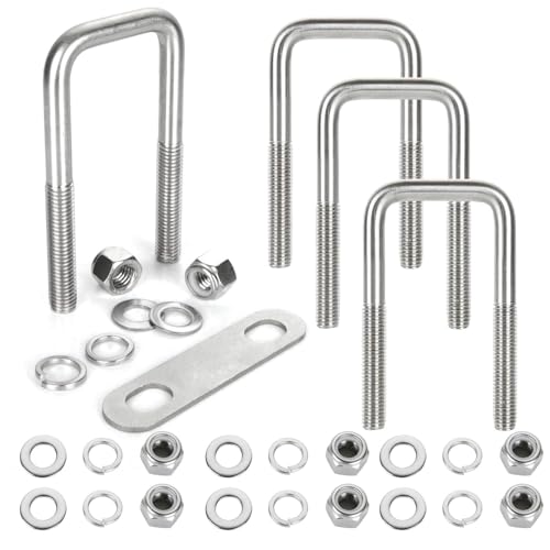 4PCS U Bolts 2 inch Wide, Stainless Steel, for Boat Trailer 2-1/16 inch