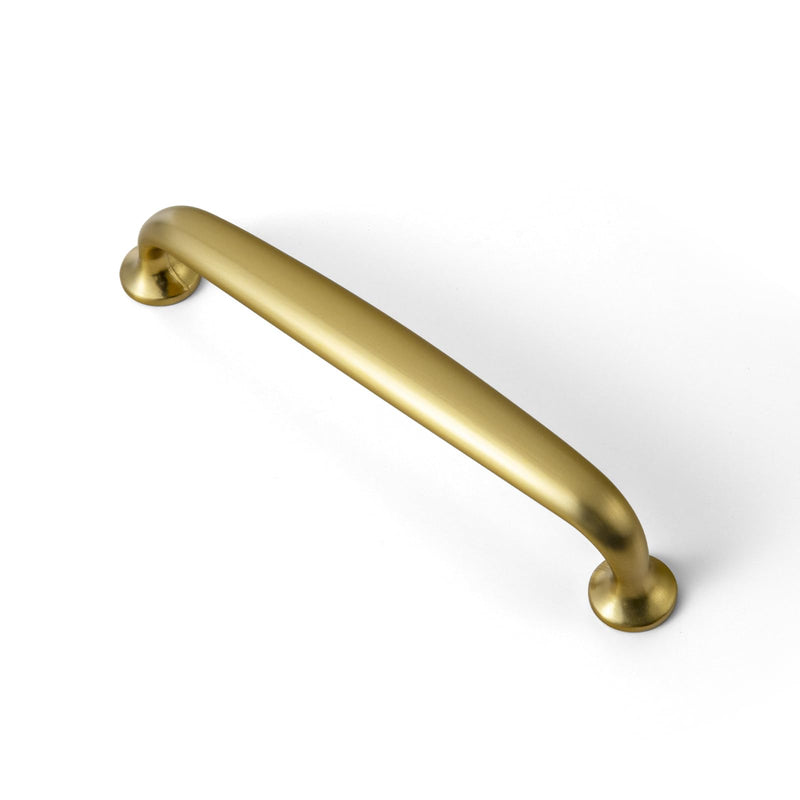 Goo-Ki 6 Pack Brushed Gold Cabinet Handles Kitchen Drawer Pulls, 5.04"(128mm) c-c Modern Bar Cabinet Pulls Solid Zinc Alloy Hardware for Furniture 5.04" Hole Center