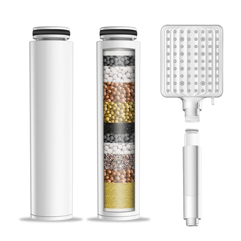 MakeFit Shower Head Filter Replacement Cartridge for MakeFit Filtered Shower Head with Handheld-S6526/S7727 (2-PACK) 2 Pack