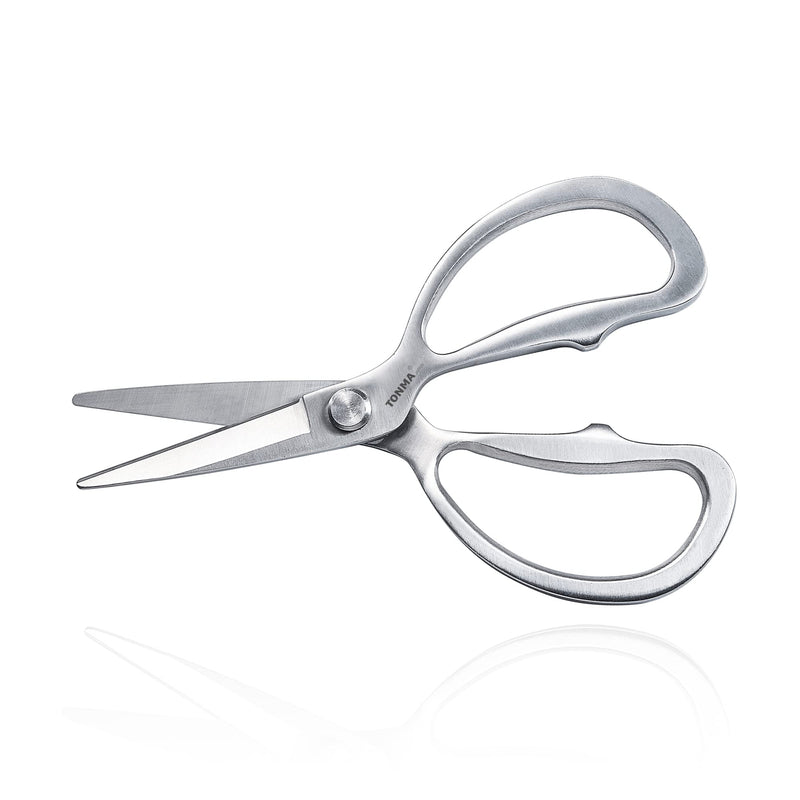 TONMA Kitchen Scissors All Purpose [Made in Japan] Solid Stainless Steel Japanese Heavy Duty Kitchen Shears for Food, Multipurpose Cooking Scissors Dishwasher Safe Classic All Steel Kitchen Scissors