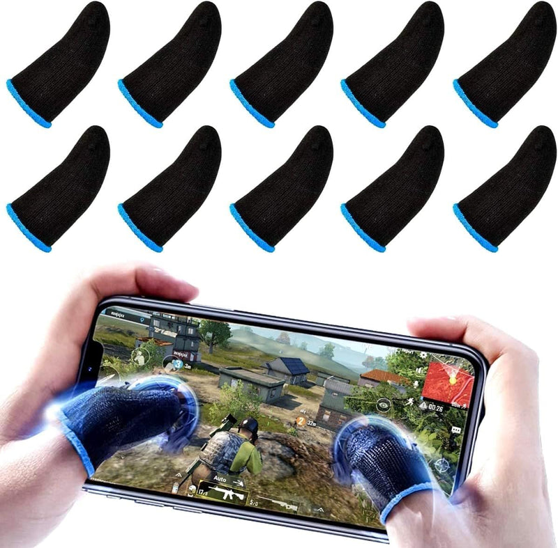 Finger Sleeves for Gaming | PUBG Finger Sleeve for Gaming | Thumb Sleeves Mobile Gaming | Gamer Gloves | Dedales para Dedos Gamer | Pack of 10