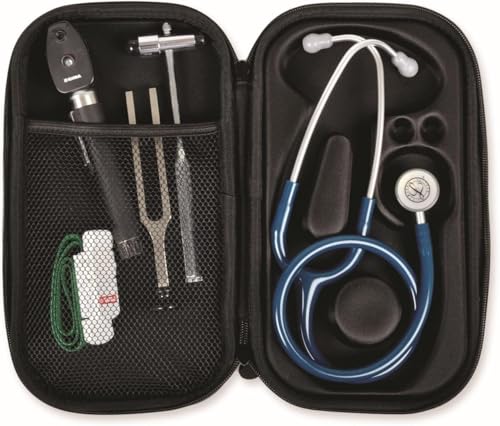 FONENDO BAG - Colour: Black. Professional use. High quality protective case for stethoscope with a classic style tube